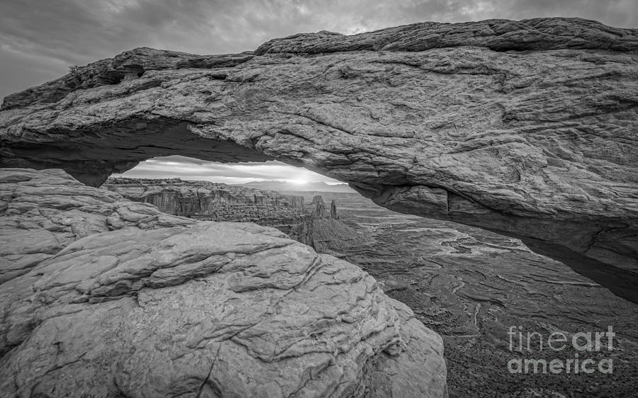 Mesa Arch Sunrise BW Photograph by Michael Ver Sprill