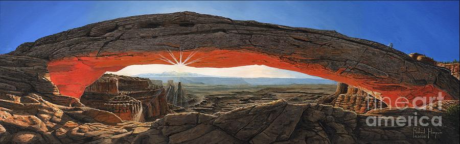 Desert Painting - Mesa Arch Utah by MGL Meiklejohn Graphics Licensing