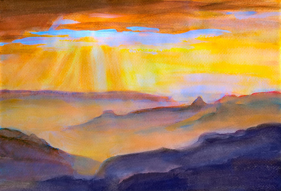 Mesa Sunset Painting by Rick Wicker