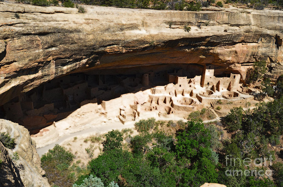 National Parks Digital Art - Mesa Verde National Park Cliff Palace Anasazi Ruin Diffuse Glow by Shawn OBrien