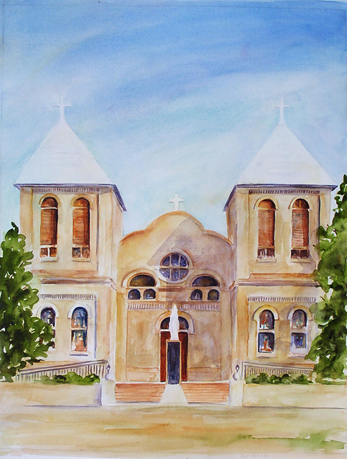 Mesilla Church Painting by Sally Quillin