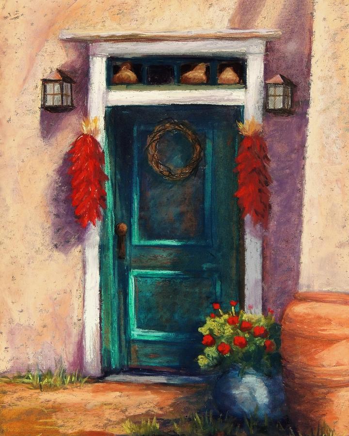 Flower Pastel - Mesilla Door by Candy Mayer