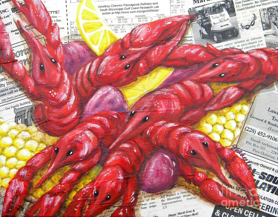 Lemon Painting - Mess of Bugs by JoAnn Wheeler