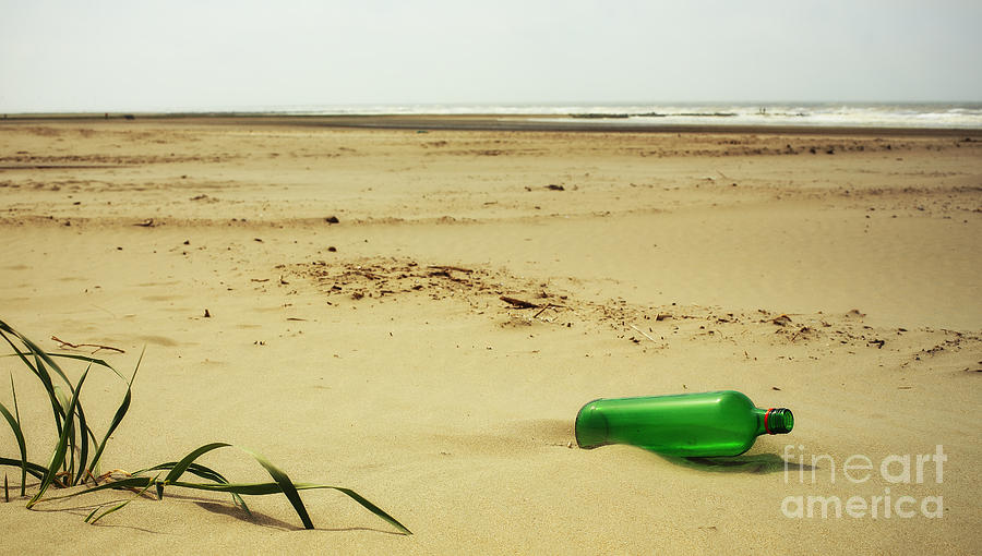 Beach Photograph - Message in a bottle by LHJB Photography