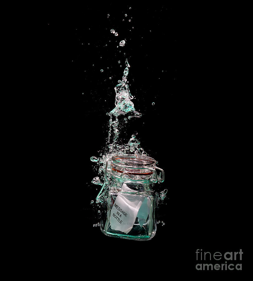 Message in sinking bottle Photograph by Simon Bratt