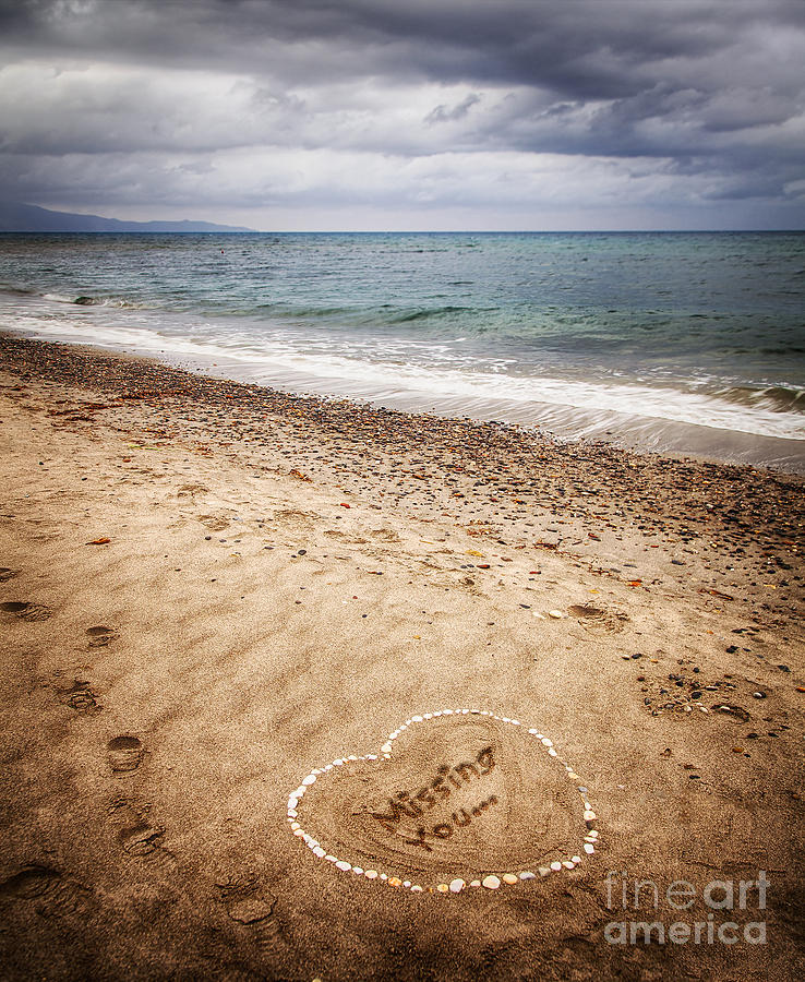 Message Of A Missing Love In The Sand Photograph By Sophie Mcaulay