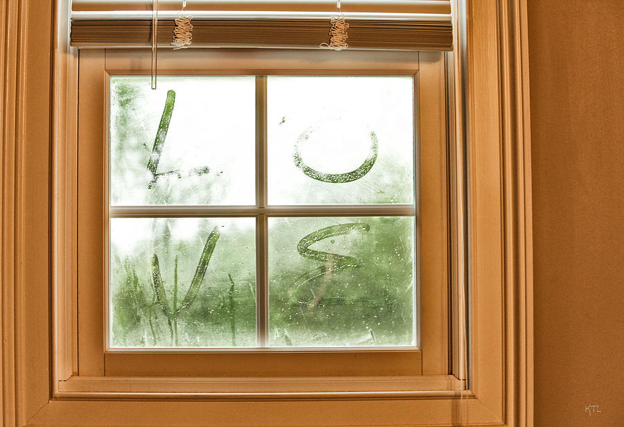 Window Photograph - Message Of Love by Karol Livote