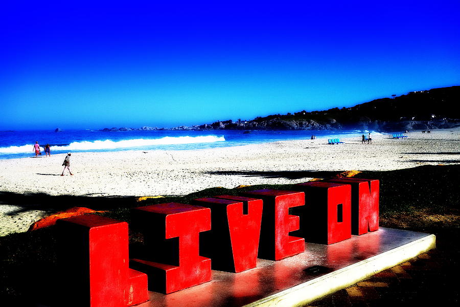 Message on a Beach in Capetown South Africa Photograph by Funkpix Photo Hunter