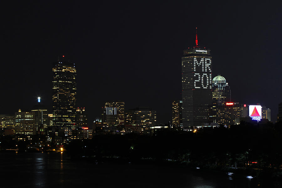 Up Movie Photograph - Message on Boston Prudential Center for Malcolm Rogers by Juergen Roth