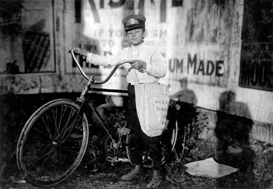 Messenger Boy, Lewis Hine, 1913 Photograph by Science Source
