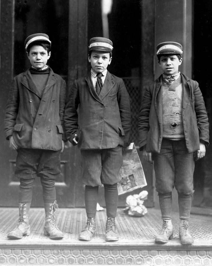 Messenger Boys, Lewis Hine, 1910 Photograph by Science Source