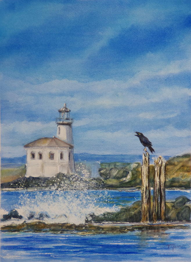 Lighthouse Painting - Messenger by Tina Bradley Gain