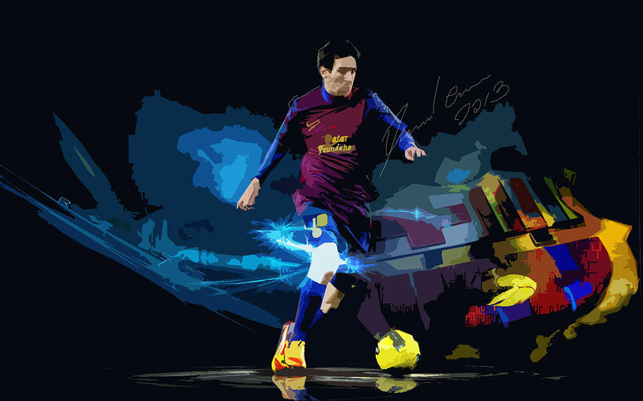 Messi Digital Art by Turdean MIRCEA - Fine Art America