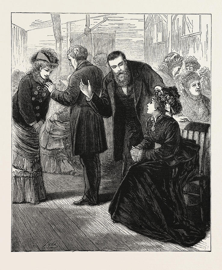Messrs moody and sankey at the hippodrome drawing by american school