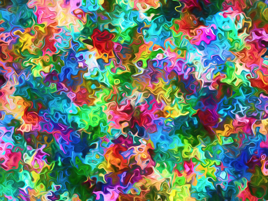Seasons Digital Art - Messy Artist Palette Abstract by Georgiana Romanovna