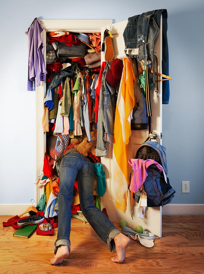 Messy Closet Photograph by Stevecoleimages