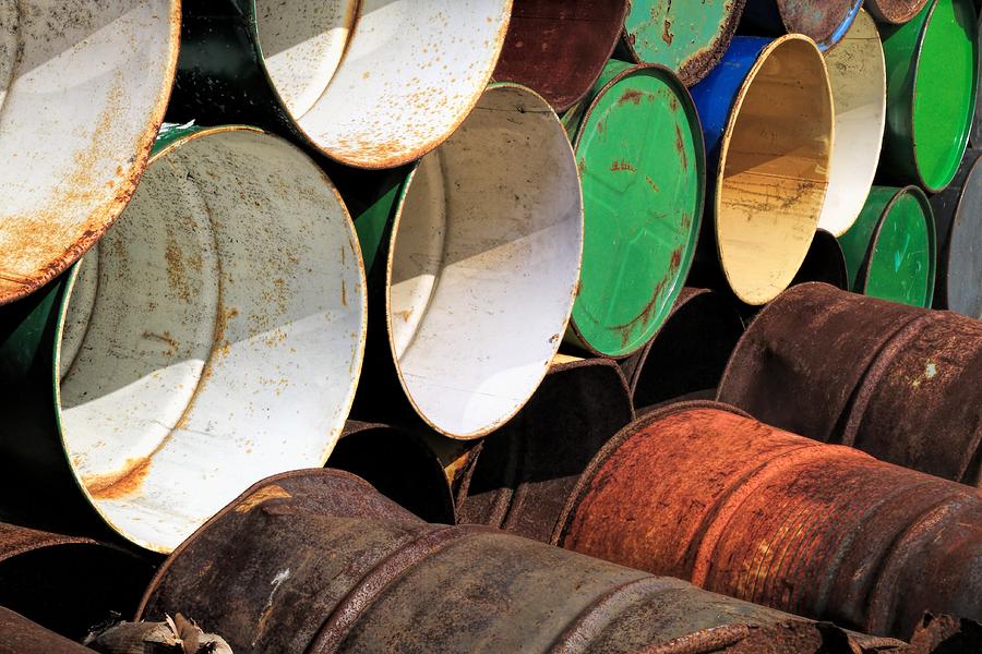 Metal Barrels 1 Photograph by Rudy Umans