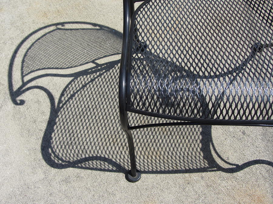 Metal Chair and Shadow 3 Photograph by Anita Burgermeister