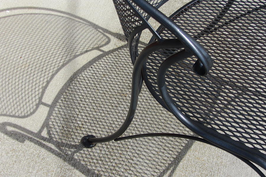 Metal Chair and Shadow 6 Photograph by Anita Burgermeister