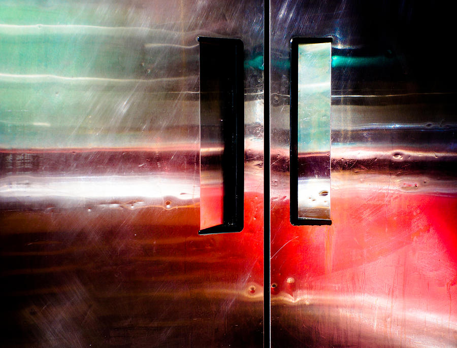 Seattle Photograph - Metal Doors by Ronda Broatch
