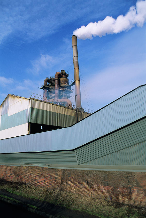 Factory Photograph - Metal Processing Factory by Robert Brook/science Photo Library