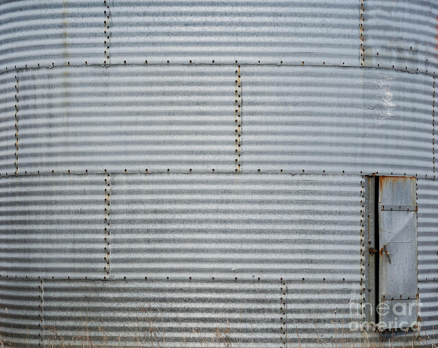 Metal Silo With Door Photograph by Les Palenik