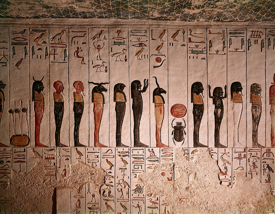 Ancient Egypt Painting - Metamorphoses Of Sun God Ra by Brian Brake
