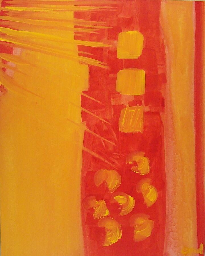 Yellow Painting - Transition by Olivia Dickerson Yellow Painting - Transition by Olivia Dickerson
