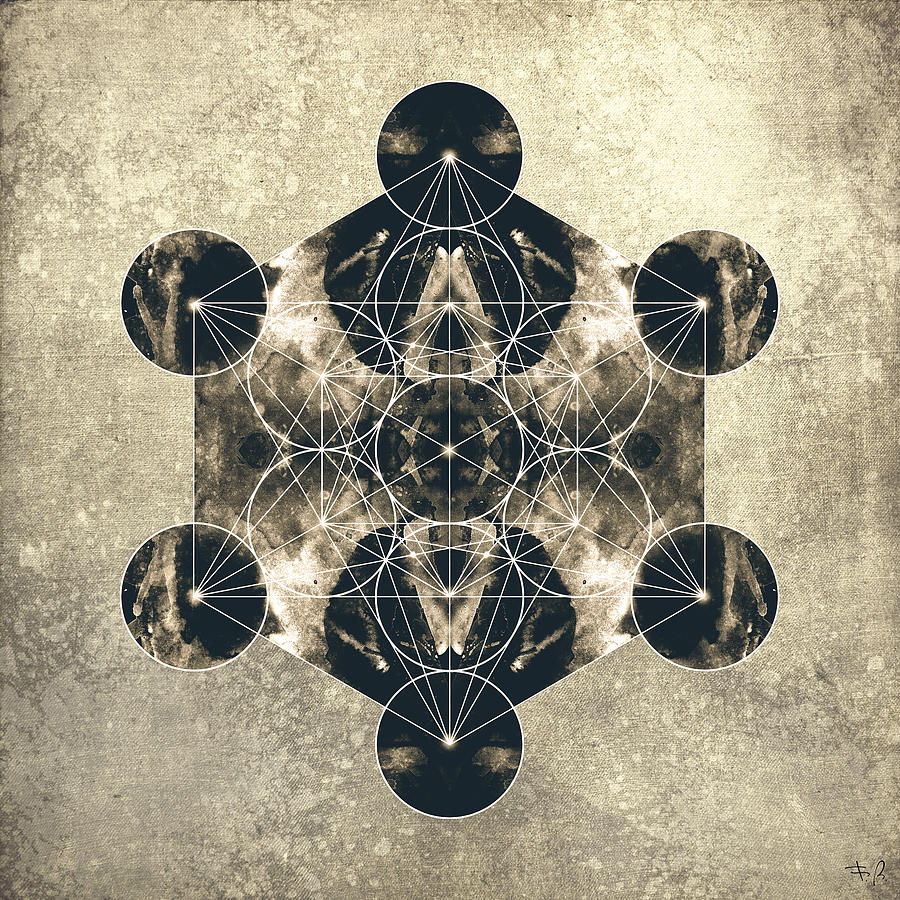 Metatron's Cube Silver Digital Art by Filippo B | Fine Art America