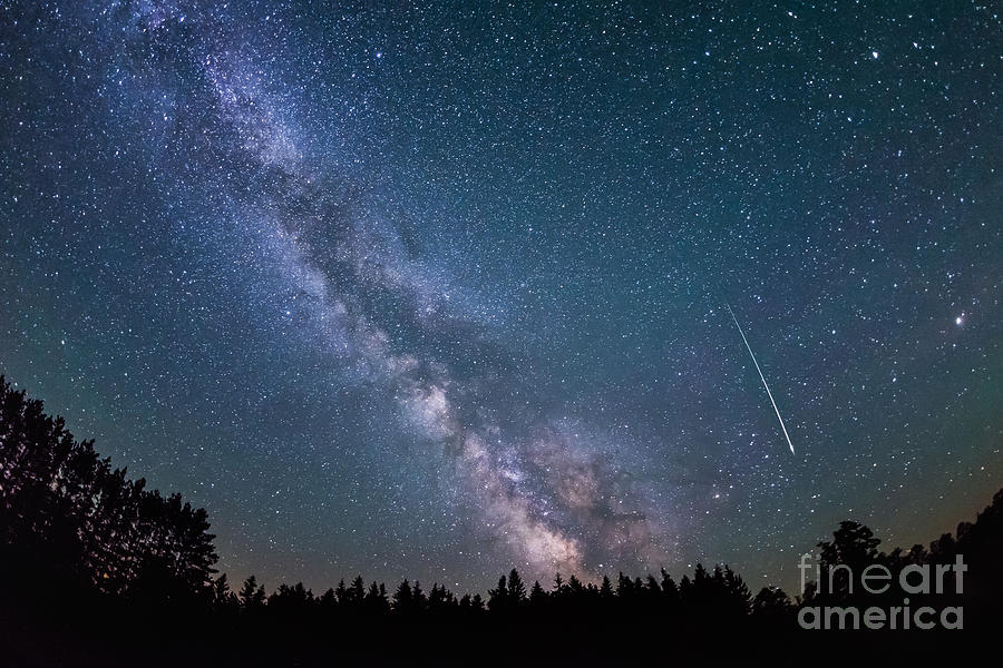 Meteor Milky way  Photograph by Michael Ver Sprill