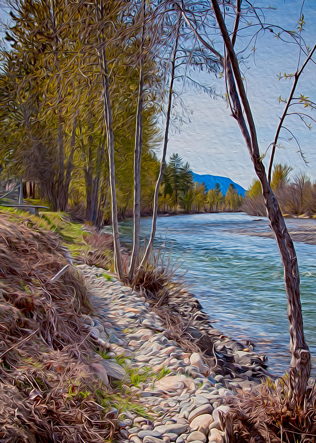 Nature Painting - Methow River Coming From Mazama by Omaste Witkowski