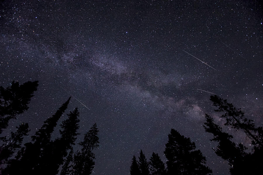 Meteors and the Milky Way Photograph by D Robert Franz