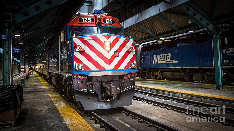 Transportation Photograph - Metra 125 by Andrew Slater