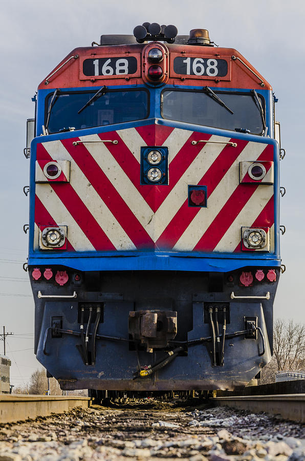 Train Photograph - Metra 168 by Thomas Visintainer