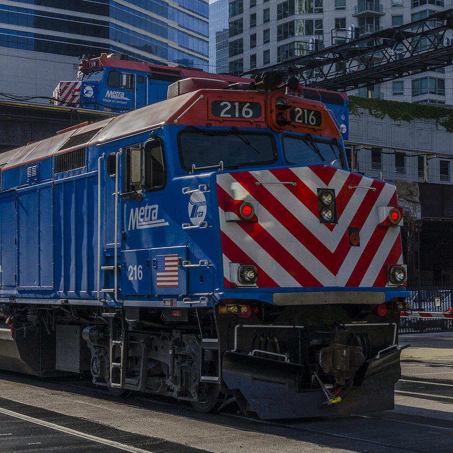 Chicago Photograph - Metra F40s by Thomas Visintainer