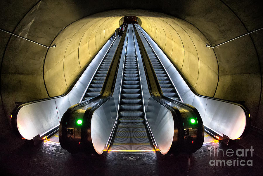 Metro Escalators  Photograph by Jerry Fornarotto