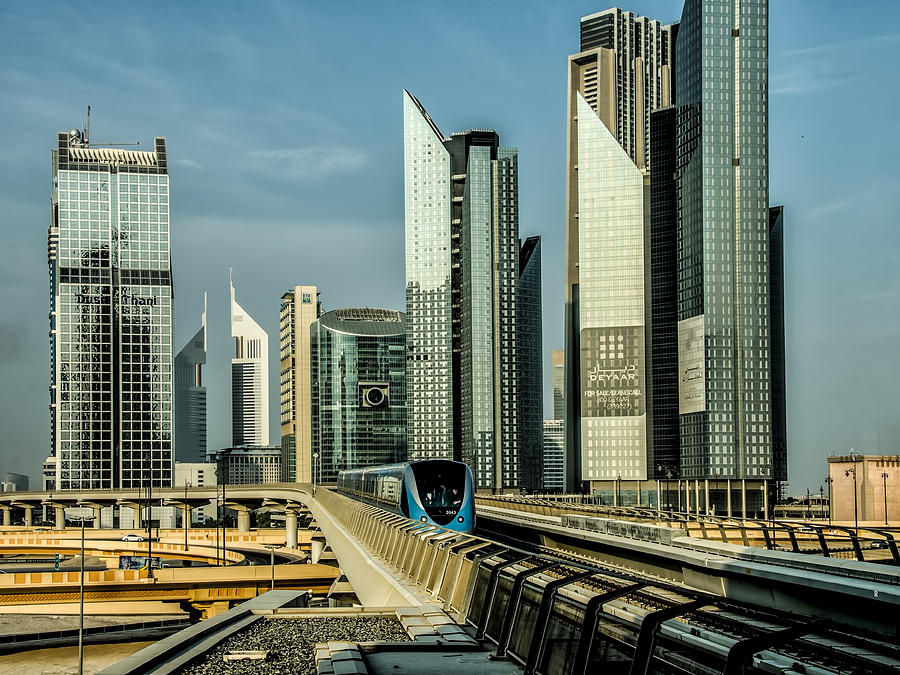 Bridge Photograph - Metro in Dubai by Christine Czernin-Morzin