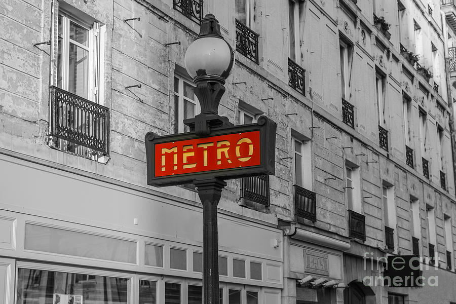 Metro sign in Paris Photograph by Patricia Hofmeester