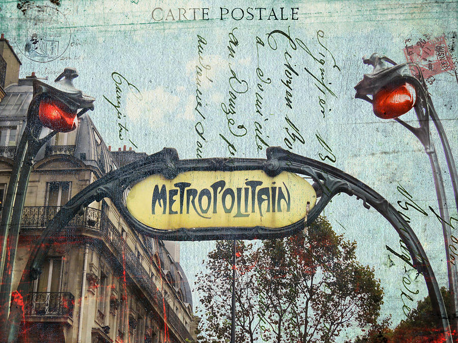 Paris Mixed Media - Metro by Sandy Lloyd