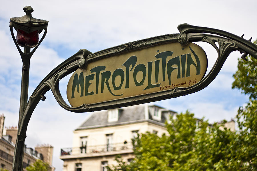 Paris Photograph - Metropolitain - Parisian Art Nouveau by Georgia Clare