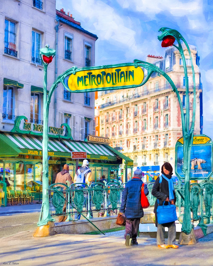 Metropolitain - Parisian Subway Street Scene Photograph by Mark Tisdale