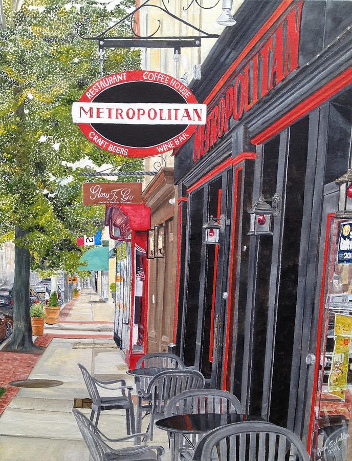 Baltimore Painting - Metropolitan Cafe by John Schuller