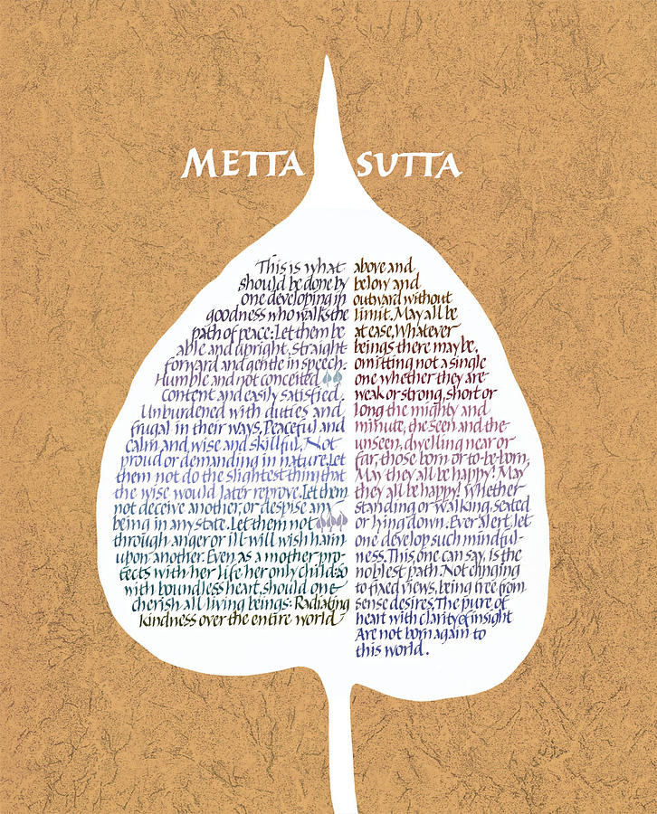 Buddhism Drawing - Metta Sutta by Dave Wood