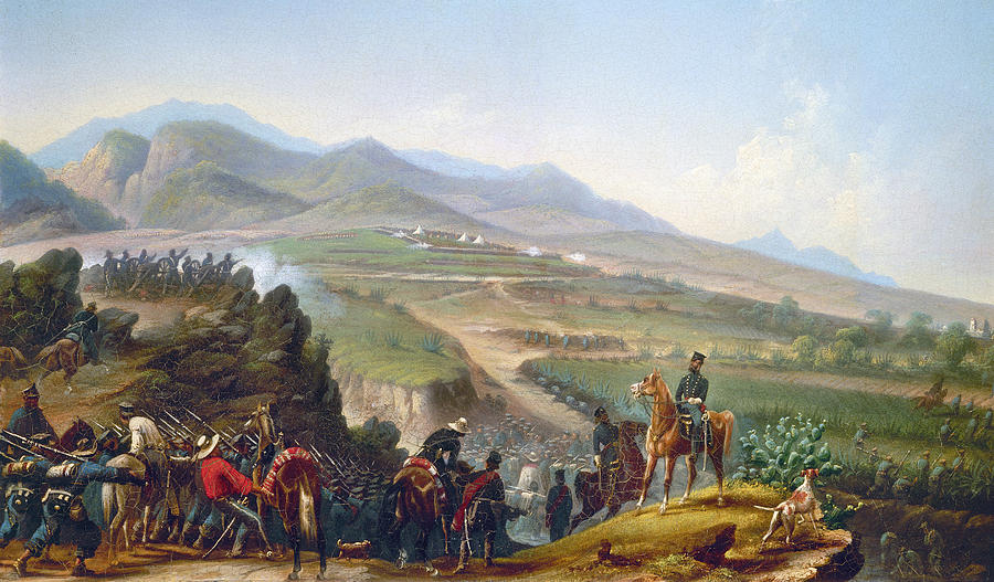 Mexican Army, 1846-1848 Painting by Granger