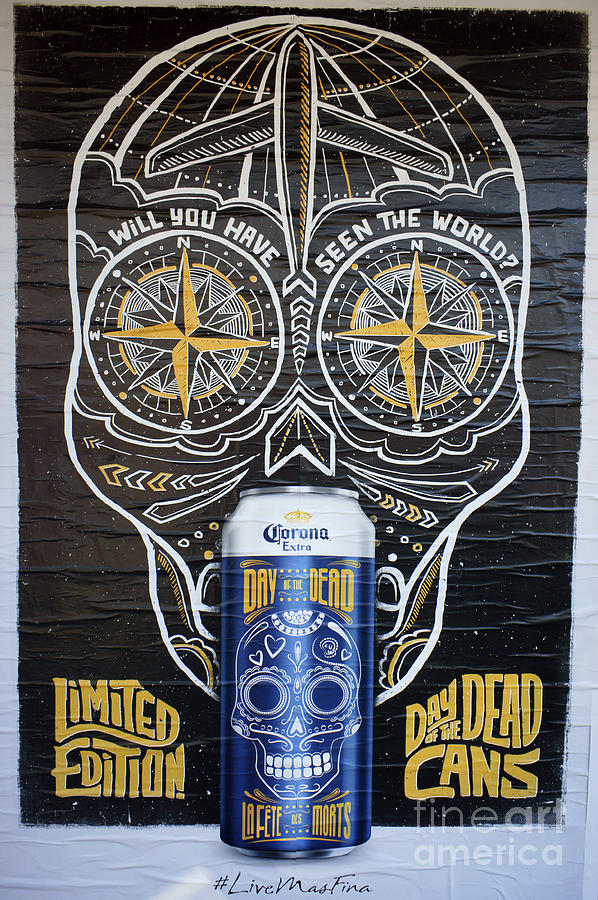 Mexican Beer Poster Blue Photograph by John  Mitchell