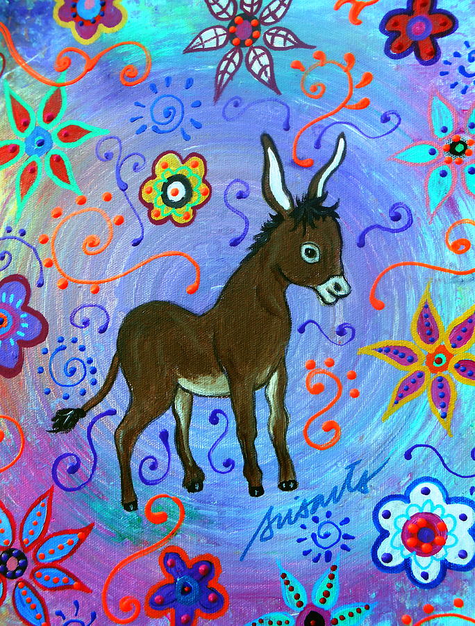 Mexican Burro Painting by Pristine Cartera Turkus