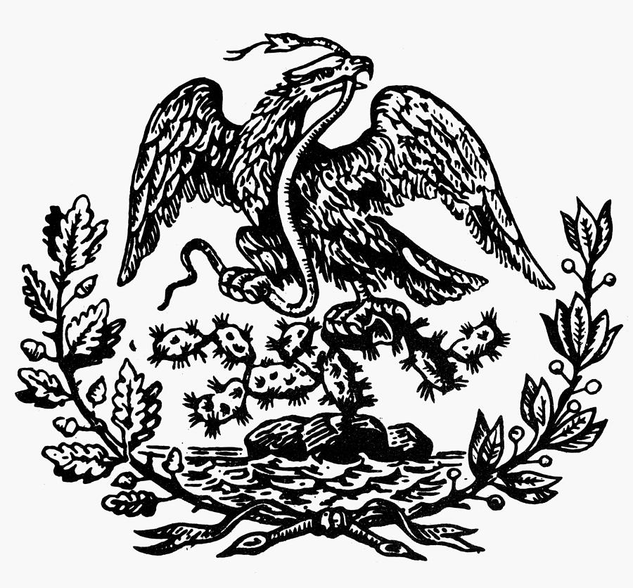 Eagle Painting - Mexican Coat Of Arms by Granger