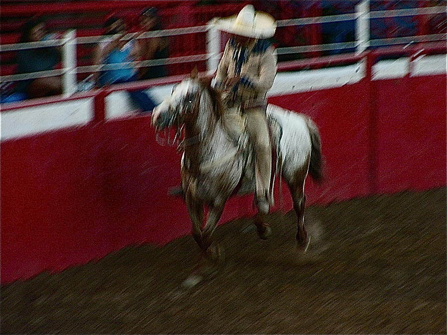 Mexican cowboy July 4th rodeo Chandler Arizona 1999 Photograph by David Lee Guss