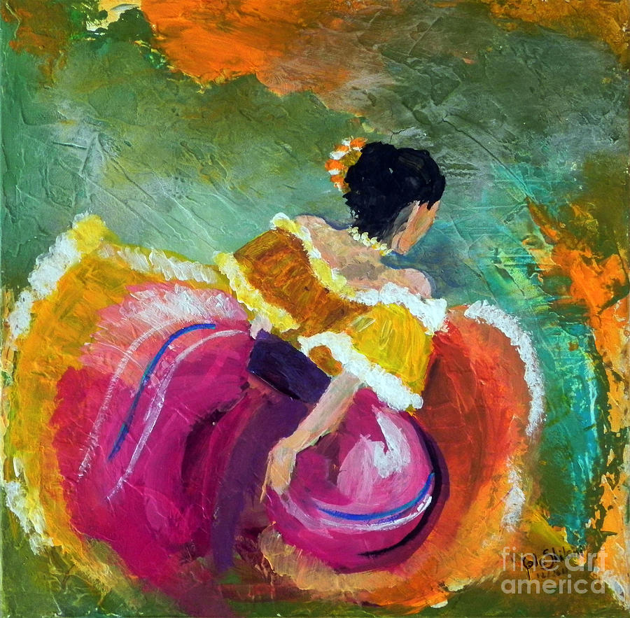 Mexican Dancer  Painting by Jolanta Shiloni