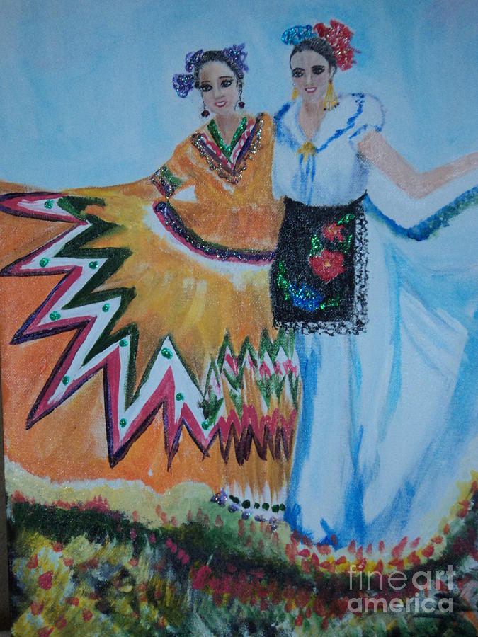 Mexican Folk Dancer Painting by Linda Lin - Fine Art America